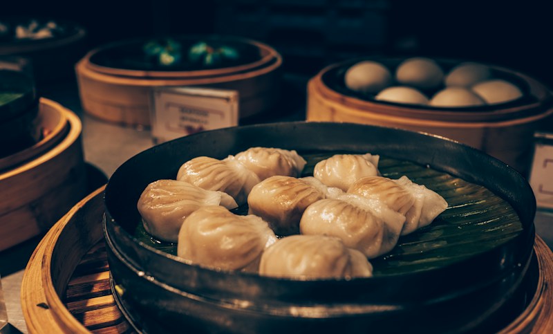 Illustrative steamed momos